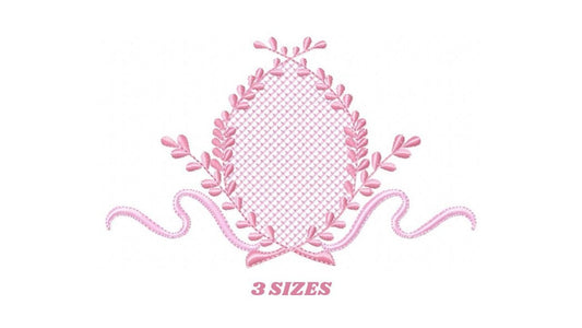 Frame embroidery designs set - Floral Design Shape Embroidery Machine embroidery pattern - monogram quilt design - instant download digital