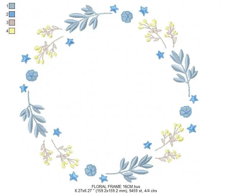 Monogram Frame embroidery designs - Flower embroidery design machine embroidery pattern - Floral embroidery file - baby girl embroidery pes Marcia Embroidery