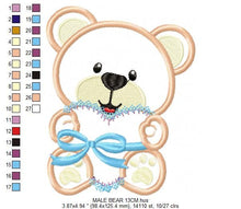 Carica l&#39;immagine nel visualizzatore di Gallery, Bear embroidery designs - Teddy bear with heart embroidery design machine embroidery pattern - Bear applique design - instant download pes
