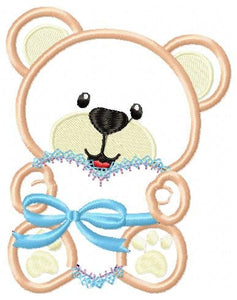 Bear embroidery designs - Teddy bear with heart embroidery design machine embroidery pattern - Bear applique design - instant download pes