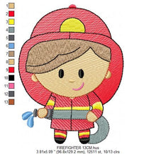 Cargar imagen en el visor de la galería, Firefighter embroidery designs - Fireman embroidery design machine embroidery pattern - instant download - Fire embroidery digital file
