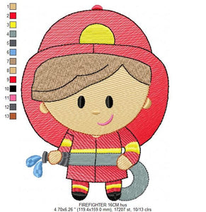 Firefighter embroidery designs - Fireman embroidery design machine embroidery pattern - instant download - Fire embroidery digital file