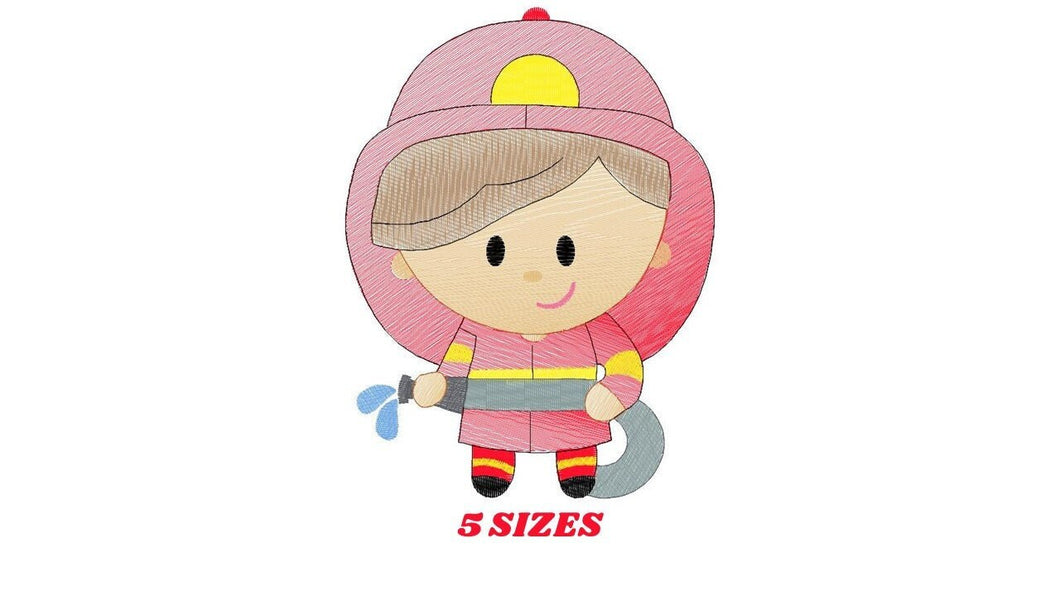 Firefighter embroidery designs - Fireman embroidery design machine embroidery pattern - instant download - Fire embroidery digital file