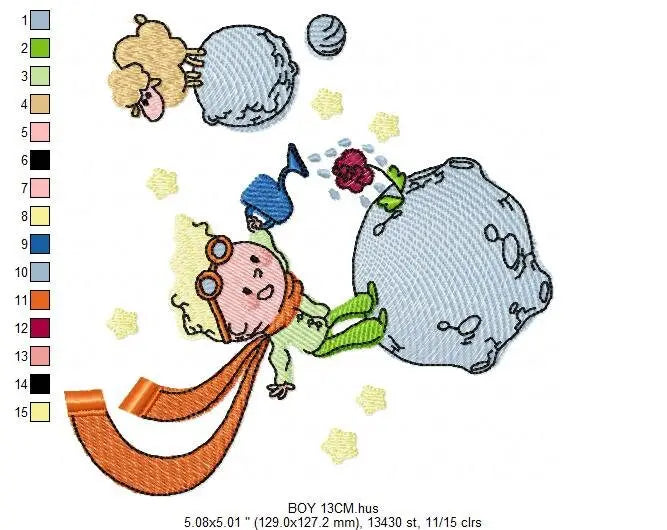 Little Prince embroidery designs - King embroidery design machine embroidery pattern - instant download - baby boy embroidery file fairytale Marcia Embroidery