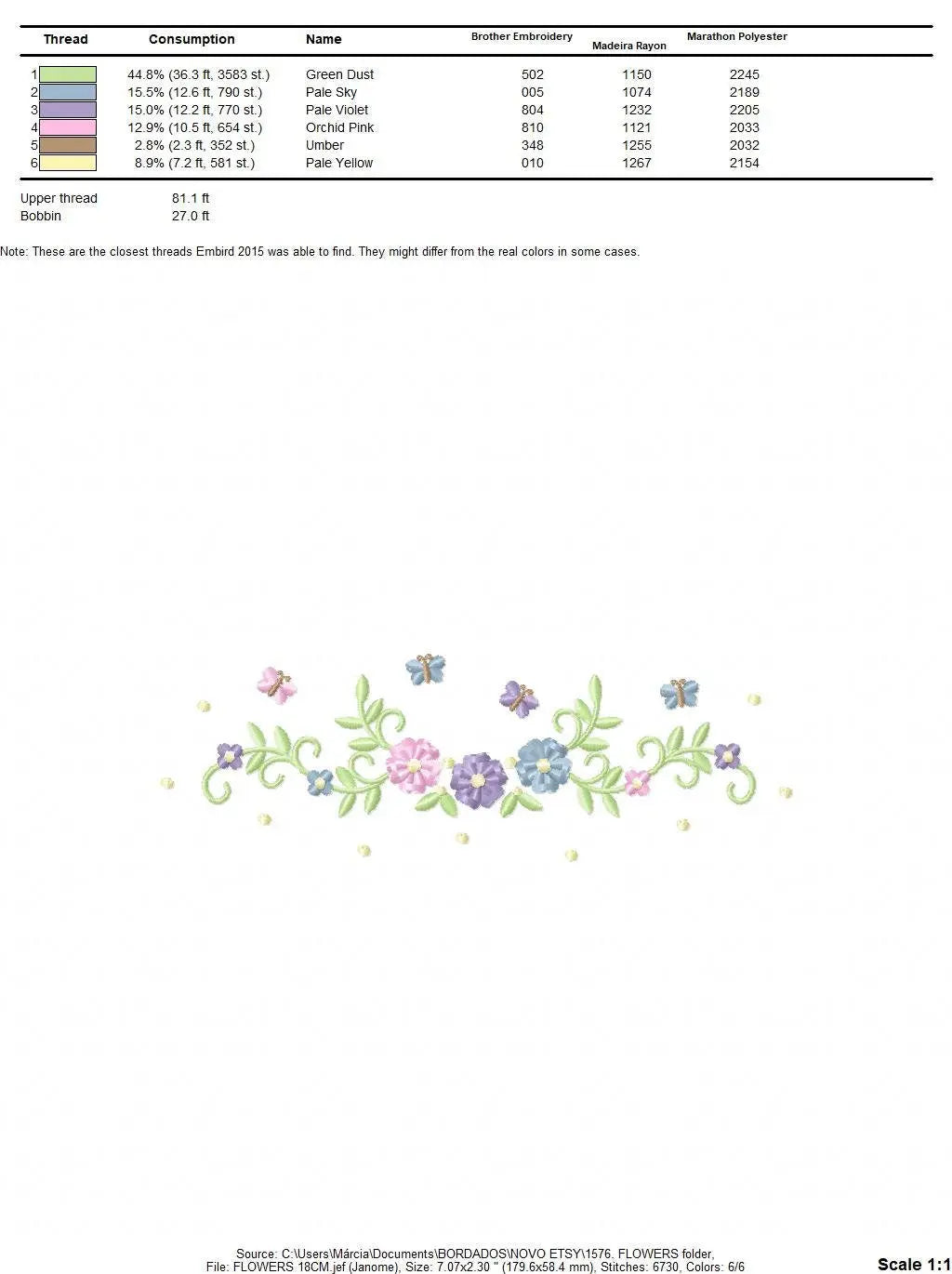 Flower Frame embroidery designs - Flower embroidery design machine embroidery pattern - Butterfly embroidery file - baby girl embroidery pes Marcia Embroidery