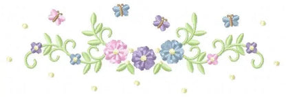 Flower Frame embroidery designs - Flower embroidery design machine embroidery pattern - Butterfly embroidery file - baby girl embroidery pes Marcia Embroidery