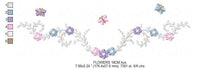 Carica l&#39;immagine nel visualizzatore di Gallery, Flower Frame embroidery designs - Delicate Flower embroidery design machine embroidery pattern - Wreath embroidery file - girl embroidery
