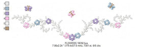 Flower Frame embroidery designs - Delicate Flower embroidery design machine embroidery pattern - Wreath embroidery file - girl embroidery