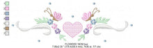 Load image into Gallery viewer, Flower Frame embroidery designs - Heart embroidery design machine embroidery pattern - Butterfly embroidery file - baby girl embroidery pes
