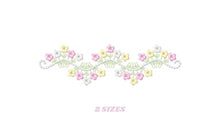 Cargar imagen en el visor de la galería, Flower Frame embroidery designs - Flower embroidery design machine embroidery pattern - Wreath embroidery file - baby girl embroidery pes
