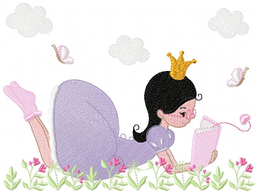 Girl embroidery designs - Princess embroidery design machine embroidery pattern - Fairy Pixie embroidery file - jef pes dst hus vip, vp3 Marcia Embroidery