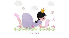 Laden Sie das Bild in den Galerie-Viewer, Girl embroidery designs - Princess embroidery design machine embroidery pattern - Fairy Pixie embroidery file - jef pes dst hus vip, vp3
