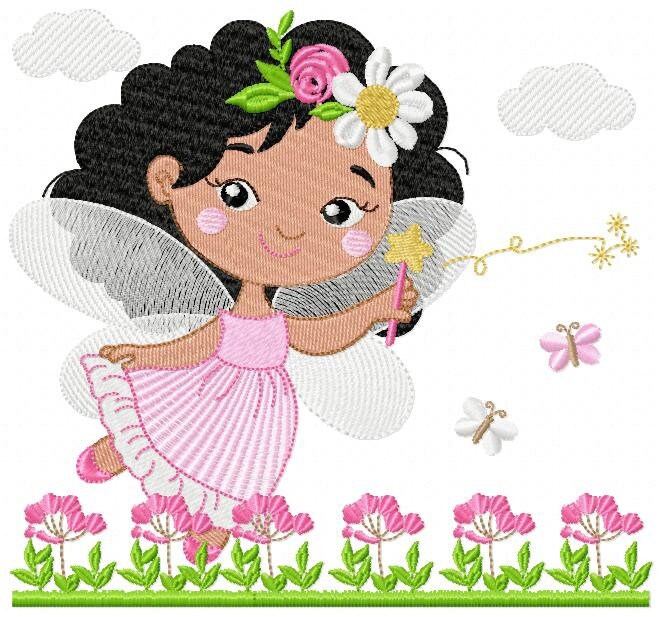 Fairy embroidery designs - Baby girl embroidery design machine embroidery pattern - Fantasy Pixie embroidery file - download jef pes dst hus Marcia Embroidery