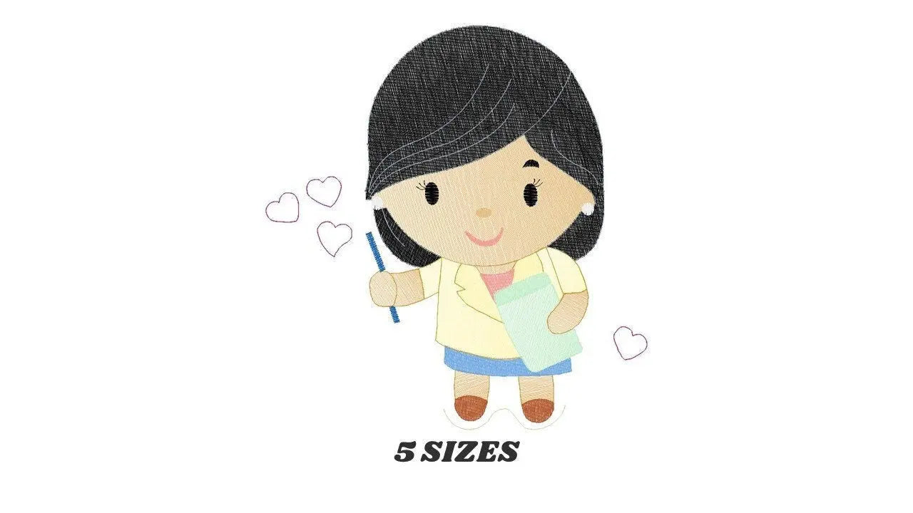 Teacher embroidery designs - Professor embroidery design machine embroidery pattern - instant download - Tutor embroidery file School class Marcia Embroidery