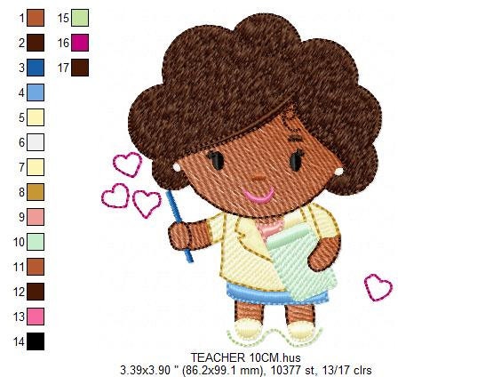 Teacher embroidery designs - School class embroidery design machine embroidery pattern - instant download - Tutor embroidery file School
