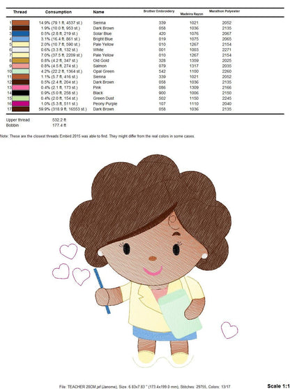 Teacher embroidery designs - School class embroidery design machine embroidery pattern - instant download - Tutor embroidery file School