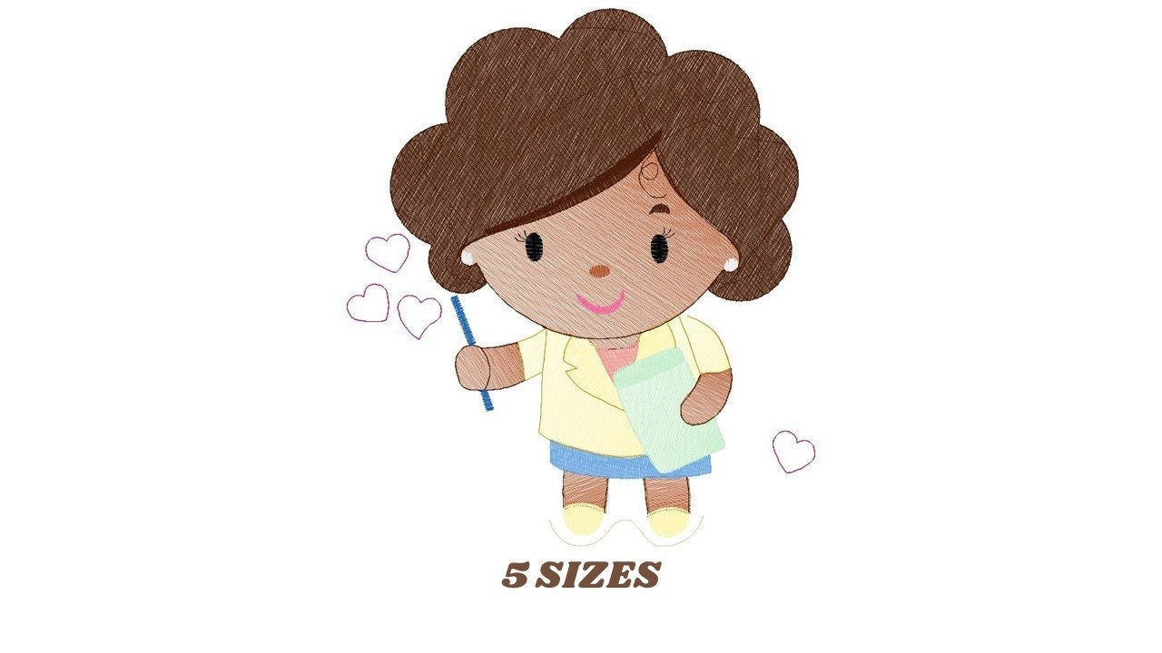 Teacher embroidery designs - School class embroidery design machine embroidery pattern - instant download - Tutor embroidery file School