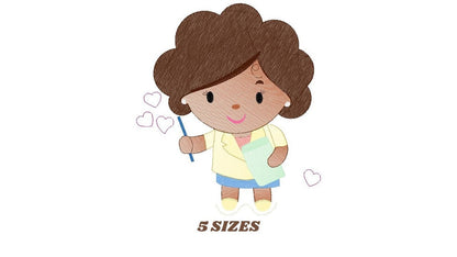 Teacher embroidery designs - School class embroidery design machine embroidery pattern - instant download - Tutor embroidery file School