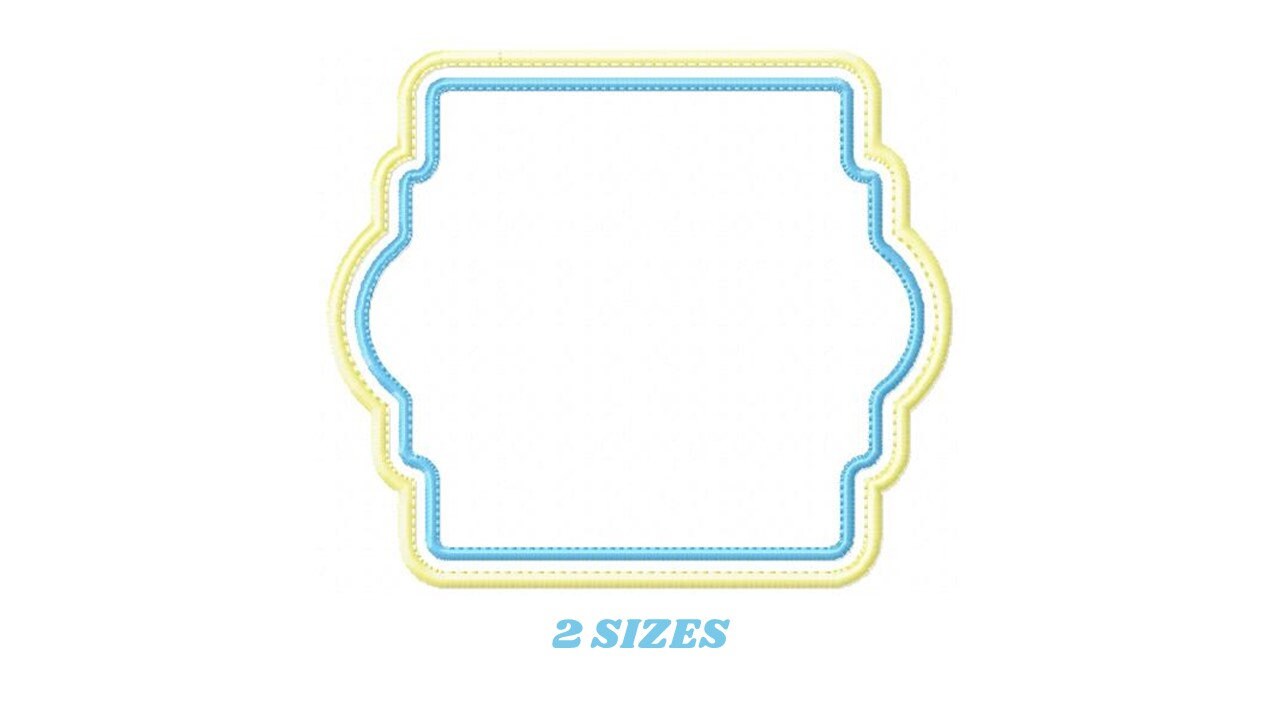 Frame applique embroidery designs set - Shape Embroidery Machine embroidery pattern - Monogram frame - instant digital download pes jef dst