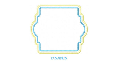 Frame applique embroidery designs set - Shape Embroidery Machine embroidery pattern - Monogram frame - instant digital download pes jef dst