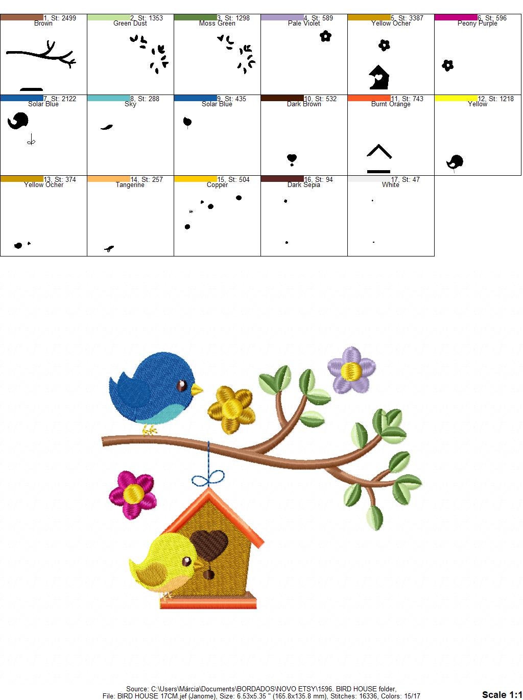 Bird embroidery designs - Bird House embroidery design machine embroidery pattern - instant download bird applique design - girl embroidery