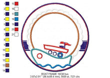 Carica l&#39;immagine nel visualizzatore di Gallery, Boat embroidery designs - Sailboat embroidery design machine embroidery pattern - Nautical embroidery file - sail boat applique design
