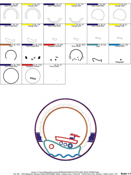 Boat embroidery designs - Sailboat embroidery design machine embroidery pattern - Nautical embroidery file - sail boat applique design