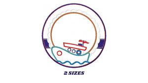 Boat embroidery designs - Sailboat embroidery design machine embroidery pattern - Nautical embroidery file - sail boat applique design