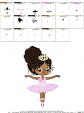 Cargar imagen en el visor de la galería, Ballerina embroidery designs - Ballet embroidery design machine embroidery pattern - instant download Curly hair girl embroidery file dancer
