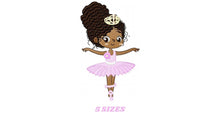 Cargar imagen en el visor de la galería, Ballerina embroidery designs - Ballet embroidery design machine embroidery pattern - instant download Curly hair girl embroidery file dancer
