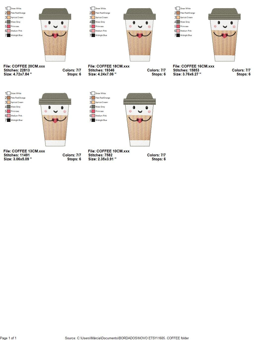 Coffee embroidery design - Coffeepot embroidery designs machine embroidery pattern - Kitchen embroidery file - Apron tea towel party jef pes