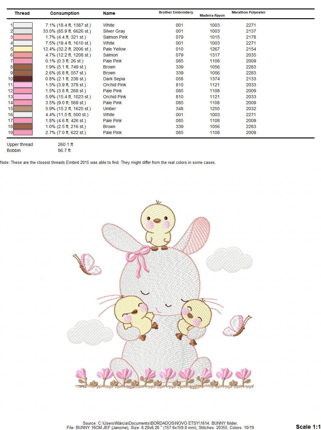 Bunny with birds embroidery design - Rabbit with little chicks machine embroidery pattern - Rabbit with flowers - Instant download pes jef - Marcia Embroidery