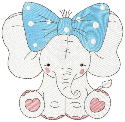 Elephant embroidery designs - Animal machine embroidery pattern - Baby girl embroidery file - kid embroidery elephant design pes download Marcia Embroidery