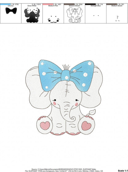 Elephant embroidery designs - Animal machine embroidery pattern - Baby girl embroidery file - kid embroidery elephant design pes download Marcia Embroidery