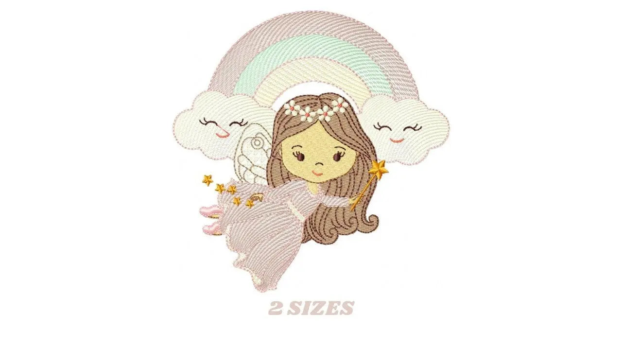 Fairy embroidery designs - Baby girl embroidery design machine embroidery pattern - Fantasy Pixie embroidery file - instant digital download Marcia Embroidery