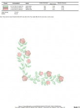 Cargar imagen en el visor de la galería, Heart with roses embroidery designs - Flower embroidery design machine embroidery pattern - Monogram Frame embroidery file - pes jef vip vp3
