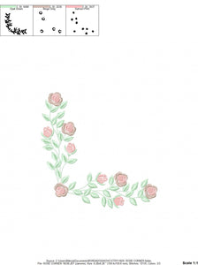 Heart with roses embroidery designs - Flower embroidery design machine embroidery pattern - Monogram Frame embroidery file - pes jef vip vp3