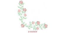 Carica l&#39;immagine nel visualizzatore di Gallery, Heart with roses embroidery designs - Flower embroidery design machine embroidery pattern - Monogram Frame embroidery file - pes jef vip vp3
