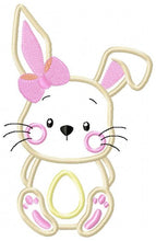 Charger l&#39;image dans la galerie, Bunny embroidery design - Rabbit embroidery designs machine embroidery pattern - Baby girl embroidery file - Easter Bunny applique download
