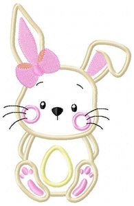 Bunny embroidery design - Rabbit embroidery designs machine embroidery pattern - Baby girl embroidery file - Easter Bunny applique download