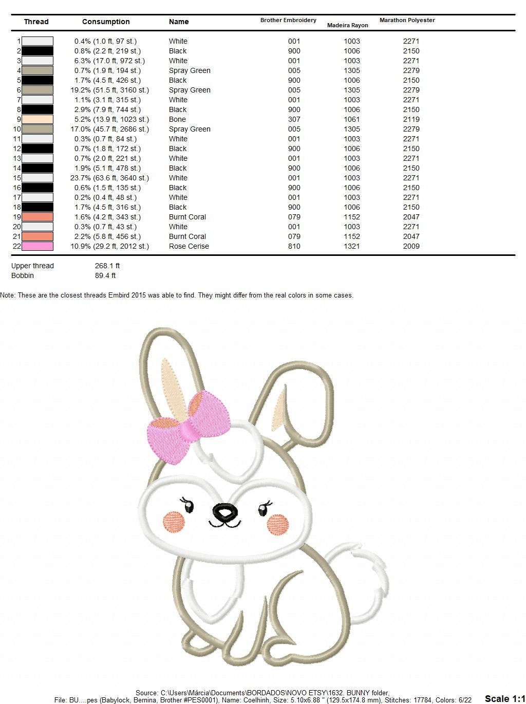 Female Bunny with lace embroidery design - Rabbit embroidery designs machine embroidery pattern - bunny applique design - instant download - Marcia Embroidery