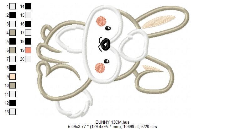 Bunny embroidery design - Rabbit embroidery designs machine embroidery pattern - Baby boy embroidery file - rabbit applique design download Marcia Embroidery