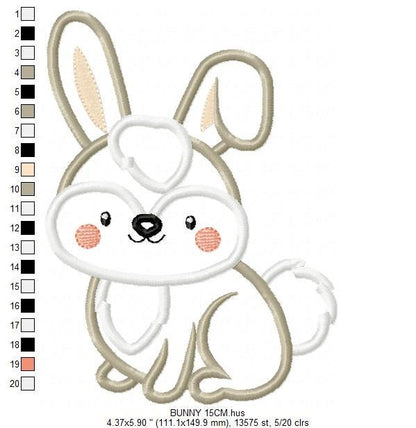 Bunny embroidery design - Rabbit embroidery designs machine embroidery pattern - Baby boy embroidery file - rabbit applique design download Marcia Embroidery