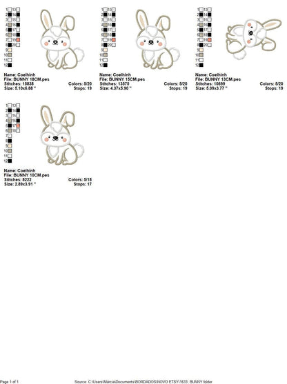 Bunny embroidery design - Rabbit embroidery designs machine embroidery pattern - Baby boy embroidery file - rabbit applique design download Marcia Embroidery