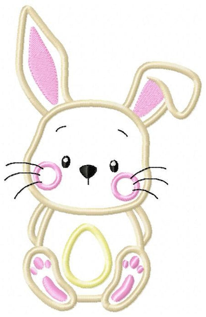 Bunny embroidery design - Rabbit embroidery designs machine embroidery pattern - Baby boy embroidery file - Rabbit applique Easter download