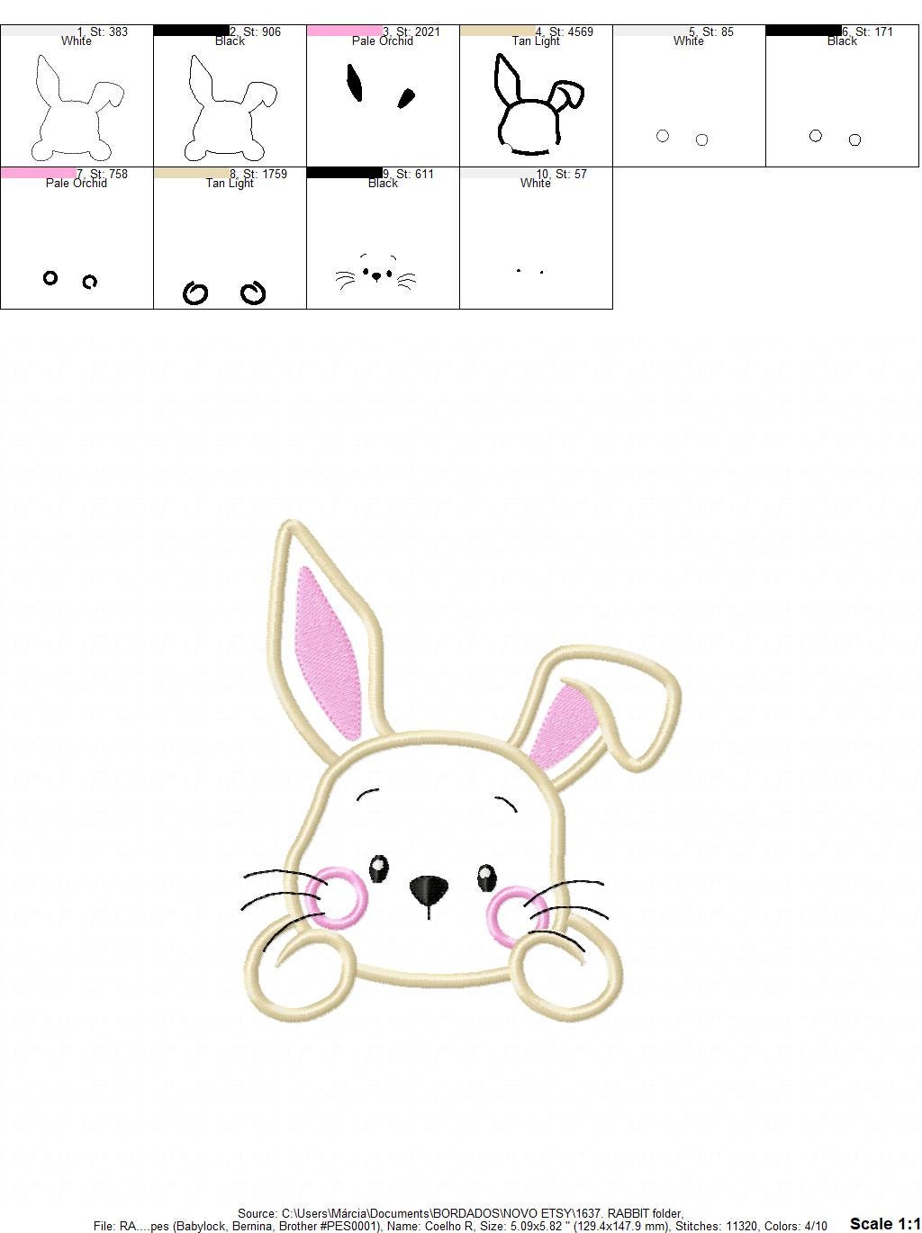 Bunny embroidery design - Rabbit embroidery designs machine embroidery pattern - Baby boy embroidery file - Rabbit applique Easter download