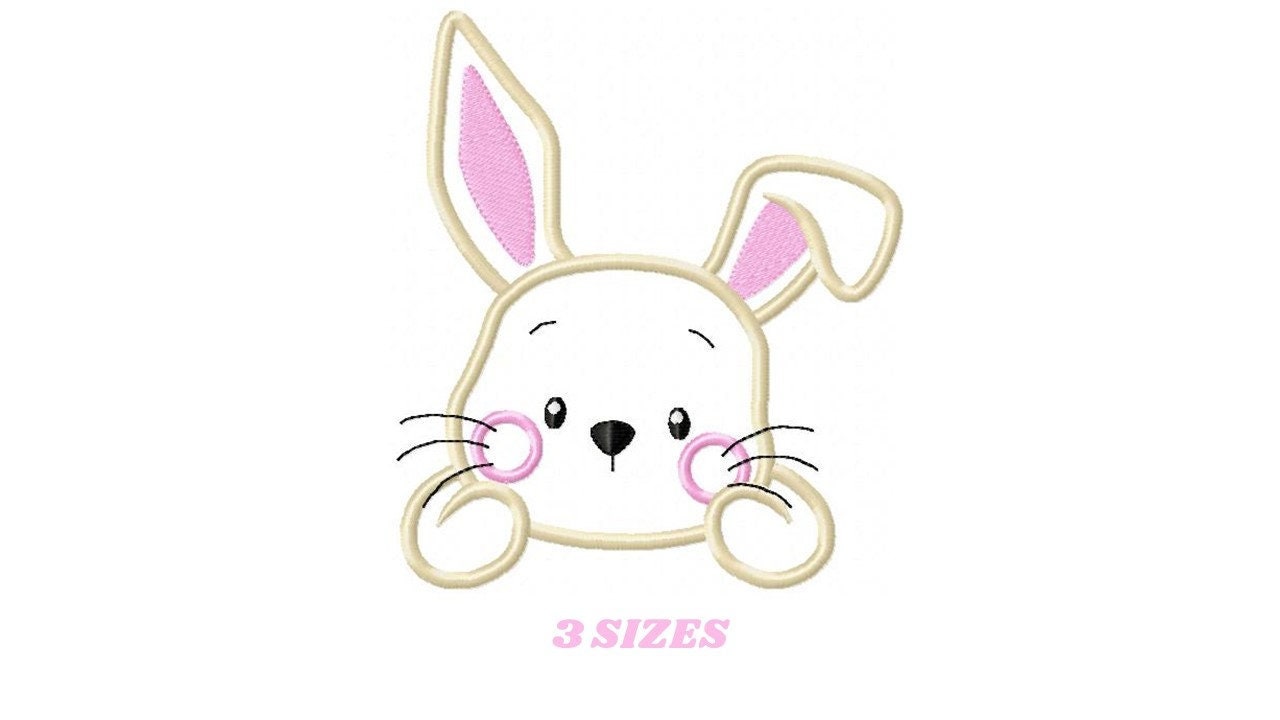 Bunny embroidery design - Rabbit embroidery designs machine embroidery pattern - Baby boy embroidery file - Rabbit applique Easter download