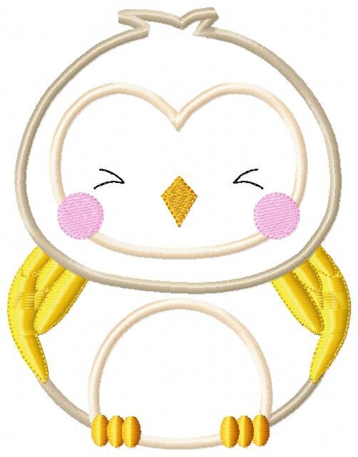Owl embroidery design - Bird applique machine embroidery pattern - Baby Birdie file - Owl applique design - Instant download jef pes Marcia Embroidery