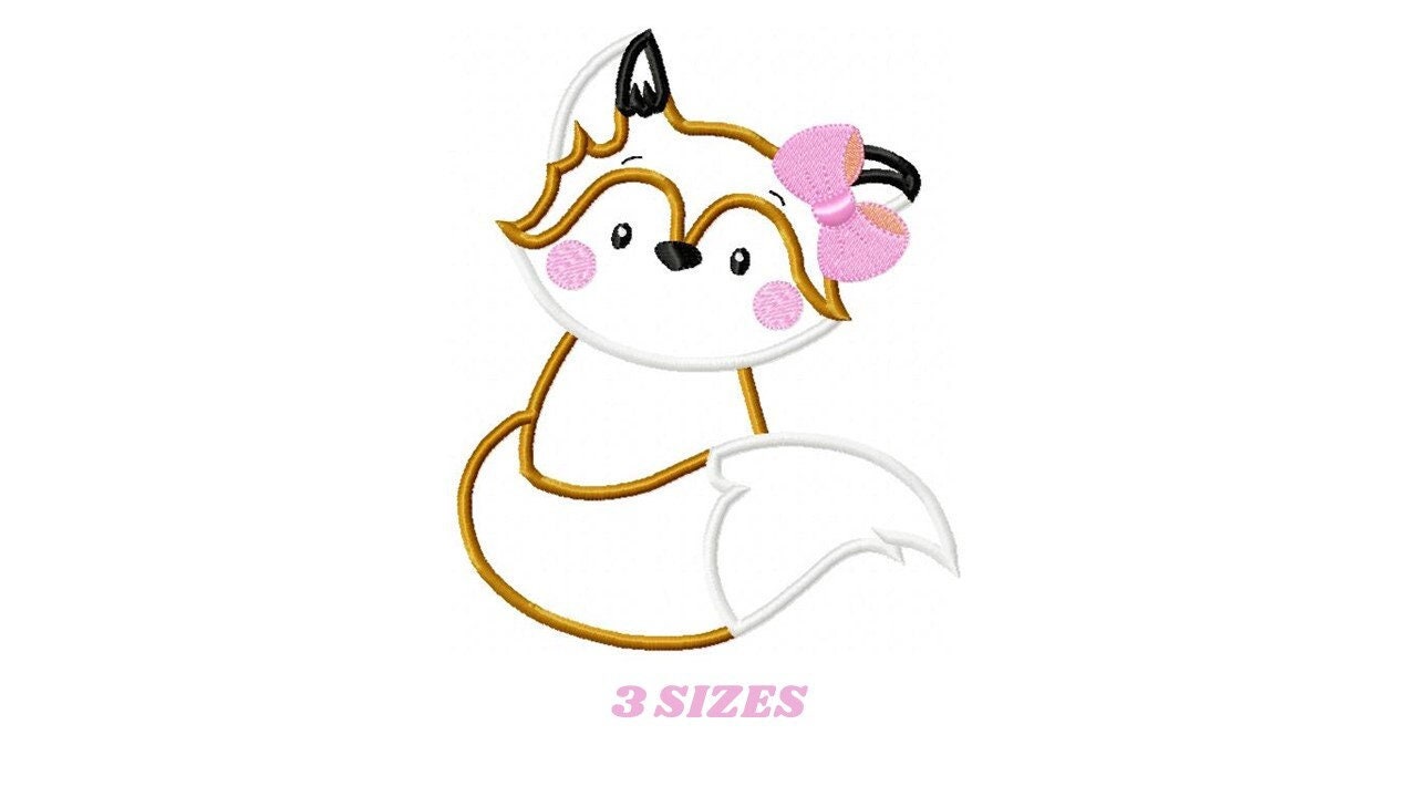 Fox embroidery designs - Red Fox embroidery design machine embroidery pattern - Animal embroidery file - Red fox applique design
