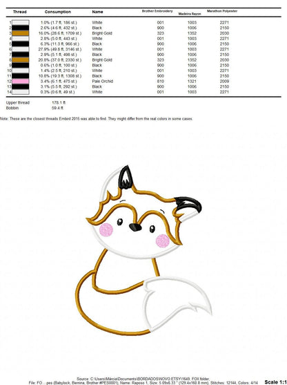 Fox embroidery designs - Red Fox embroidery design machine embroidery pattern - Animal embroidery - Red fox applique design boy embroidery